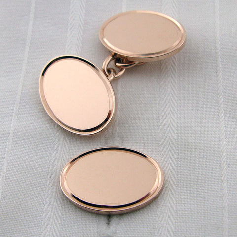 rose gold chain cufflinks