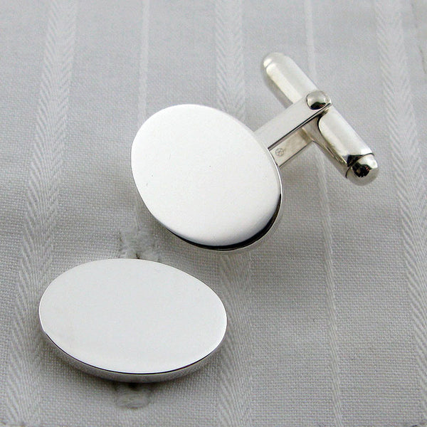 Oval swivel cufflinks