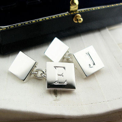 Personalised engraving on the chain version of these cufflinks
