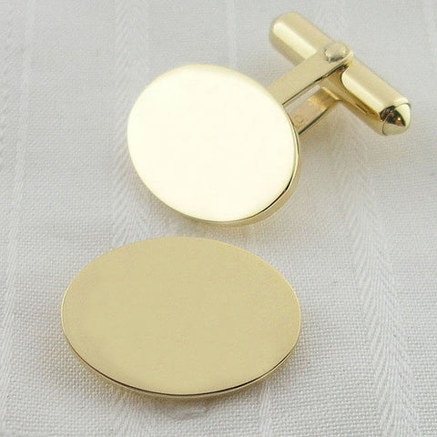 9ct oval swivel cufflinks