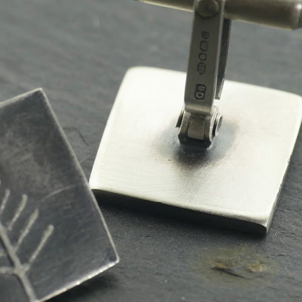 Square fern cufflinks