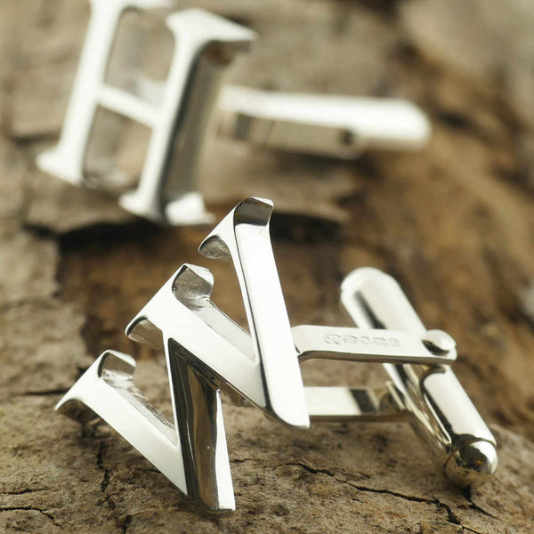 Initial Cufflinks in Silver