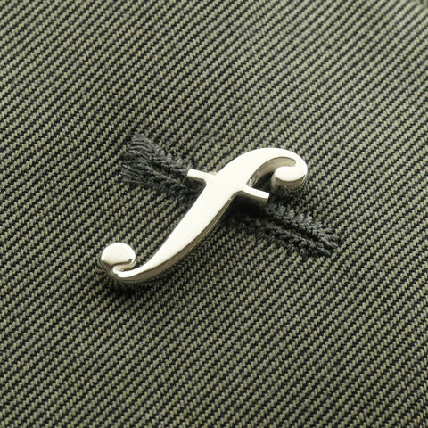 Forté Silver lapel brooch pin