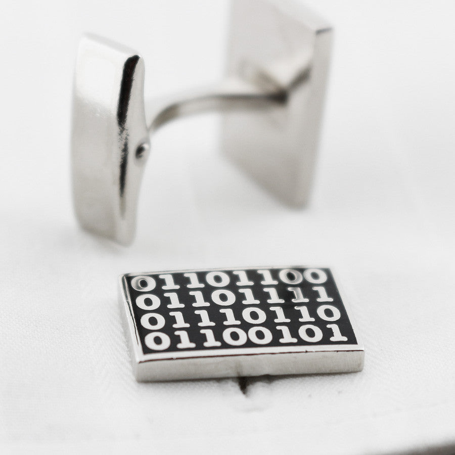 Binary Code 'love' cufflinks for the Geek in him | English Cufflinks
