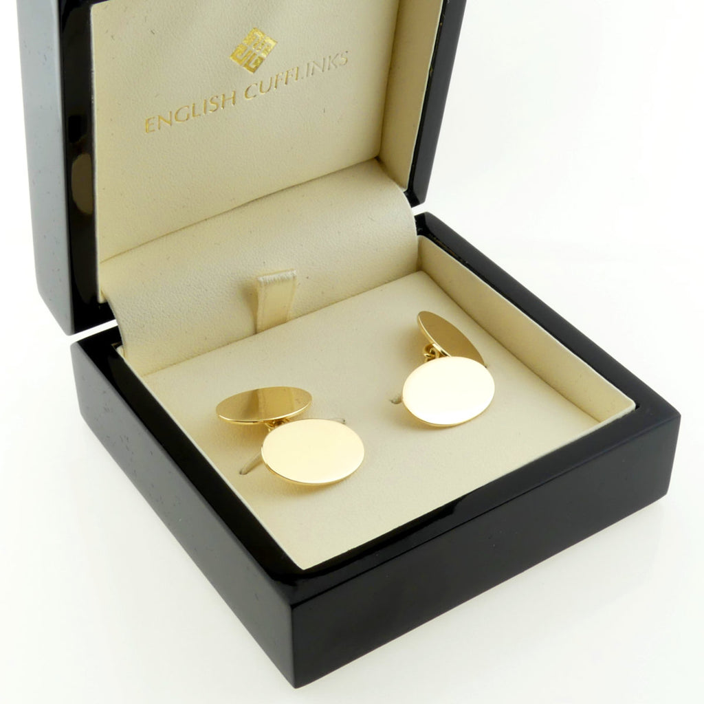 Cufflings Chain Classic 9ct Gold Oxford chain Cufflinks | English Cufflinks