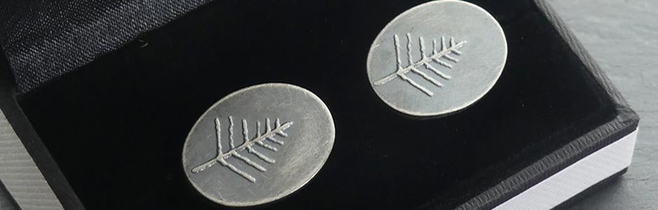 silver fern cufflinks